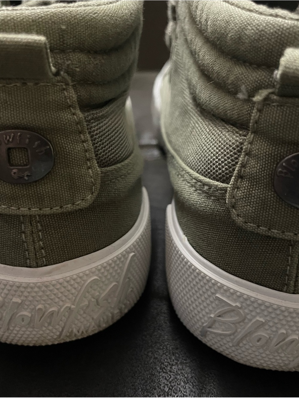 Blowfish Malibu Olive Green Canvas High-Top Sneakers - Picture 6 of 11